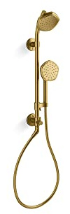 KOHLER 27119-G-2MB Hydrorail-S Occasion Shower Column Kit With Showerhead And Handshower 1.75 Gpm in Vibrant Brushed Moderne Brass