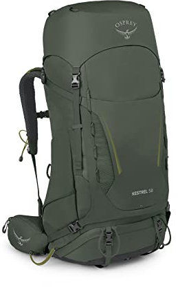 Osprey Kestrel Men's Backpack, 58L, Bonsai Green, S/M