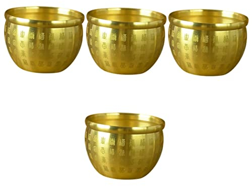 Alipis 4pcs Fortune Bowl Decorative Fortune Basin Home Tabletop Treasure Bowl Adornment Money Money Basin Treasure Decoration Home Desktop Decoration Office Desktop Wealth