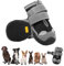 Hundeschuhe für Mittelgroße Hunde, rutschfeste Hundeschuhe Mit Reflektierenden Riemen Pfotenschutz für Schneewandern/Spazierengehen/Outdoor/Boden (8)