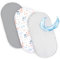 Spannbettlaken Kinderwagen Baby Spannbetttücher 3er Set: 75 x 35 cm - 2X Bettlaken + 1x wasserdichter Matratzenschoner - Babybett Zubehör für Kinderbett Beistellbett Stubenwagen