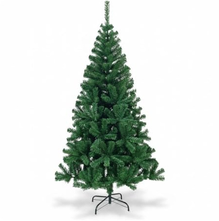 DAYRON - Árbol de Navidad Artificial Verde con Ramas Abatibles y Soporte Metálico Plegable, Disponible en 90, 150, 180 y 210 cm, Montaje Rápido y Fácil de Guardar