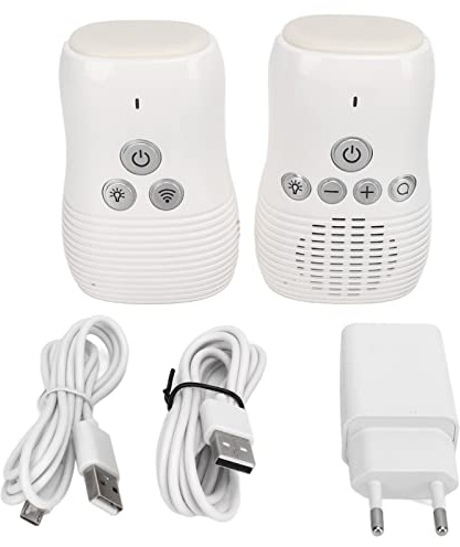 Monitor de bebé con Audio Inalámbrico Intercomunicador Bidireccional con Luz Nocturna para Monitoreo del Cuidado del bebé DBM 8 (Enchufe de la UE)