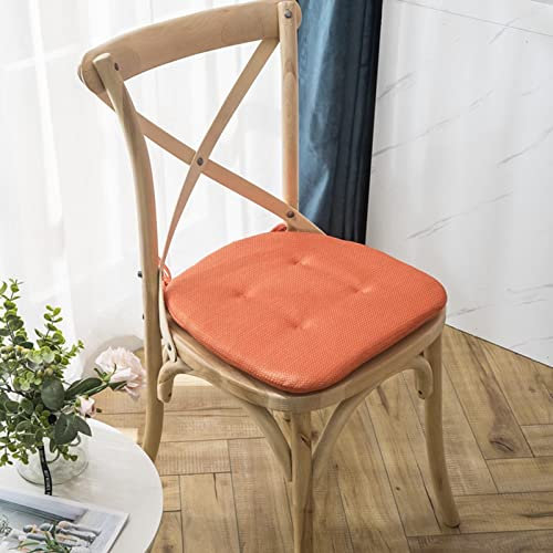 Sitzkissen Stuhlkissen für die Küche, 2er-Set mit Bändern, 16 x 17, Stuhlpolster für Esszimmerstühle im Landhausstil, Sitzkissen für das Esszimmer, dicke, verformungshemmende Positionierungs