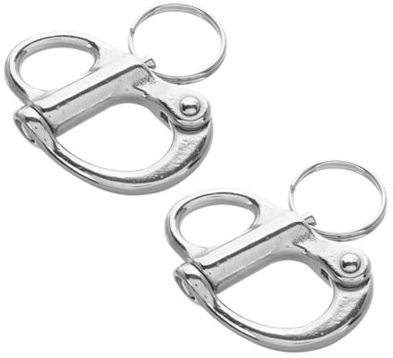BESPORTBLE Grillete de Liberación Rápida Compacto y Ligero de Acero Inoxidable 2piezas para Aparejo de Vela Adecuado para Barco y Mochila en Actividades al Aire Libre