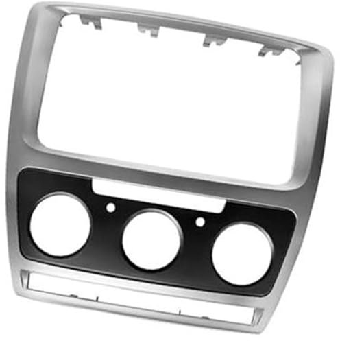 MKVAXR Pannello radio stereo 2 DIN Car Stereo Radio Fascia pannello piastra telaio CD DVD Audio montaggio cruscotto Trim, for Octavia, manuale AC 2010 2011 2012 2013 Pannello cruscotto autoradio