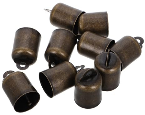 HEATSHAKING 10 Cascabeles para Decoración de Árbol de Navidad Sonido Agradable de Hierro Vintage Rústicos Ideales para Manualidades DIY en Jardines y Tiendas