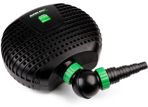 Wagner GREEN SuperECO 8000 Teichpumpe 8.000 Liter pro Stunde 42 Watt, energiesparende Filterpumpe, Bachlaufpumpe, Umwälzpumpe, Gartenteichpumpe für Koiteich