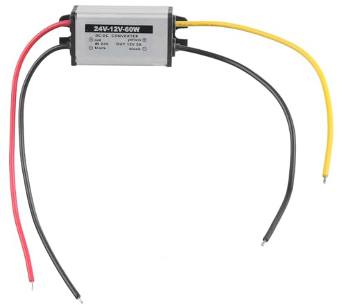 Mllepjdh DC24V To 12V5A Converter Power Supply Adapter With Aluminum Housing Skin For Motorcycles Automotives