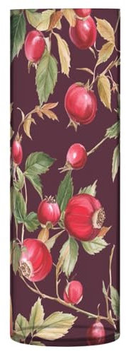 Florero pequeño de plástico Beauty Rose - Fruta borgoña de 11.8 pulgadas, jarrones decorativos modernos para mesas para el hogar, cocina, sala de estar