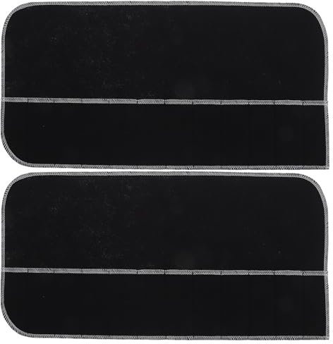 OSALADI Lot de 2 Pochettes de Rangement Anti-Ternissement pour Argenterie Tissu Spécial Noir Protection pour Couverts Cuisine Organiseur Portable pour Camping et Fêtes