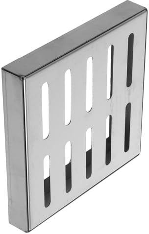 HOMSFOU Griglia di drenaggio a pavimento in acciaio inox, resistente, resistente alla corrosione, per vialetti esterni e fognature, griglia di scarico in metallo con rete resistente alle intemperie