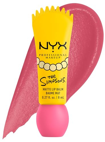 NYX Professional Makeup Balsamo Labbra Opaco, Effetto Levigante, Labbra Morbide, Texture Leggera, Con Polvere di Riso Mochi e Ceramidi di Zuccheri, Simpson Smushy, Tonalità: LISA Smarty Pink, 8 ml