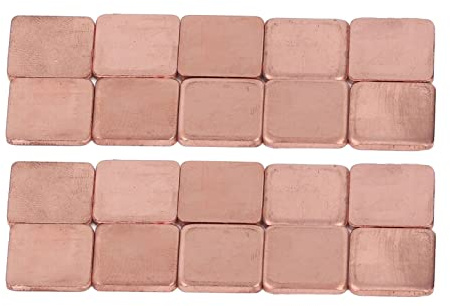 Adfaga Paquete de 20 disipadores de calor de cobre premium de 15x15 mm, alta eficiencia de conducción térmica, almohadillas de disipación de calor para GPU de computadora, CPU de l (1,8 mm)