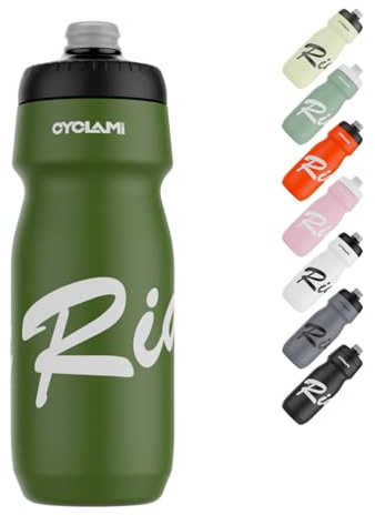 Bicycle Water Bottles, 650 ml, Lightweight, BPA-Free, Leak-Proof, Squeeze Cycling Bottle for Cycling, Fitness, Hiking, Swimming (Green)
