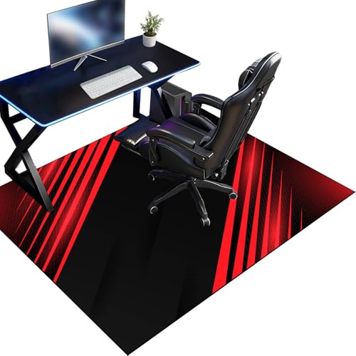 Golvskyddsmatta, kontorsstol, 90 x 120 cm, skyddsmatta för laminat, golvskyddsmatta för matta, datorstolmattor, kontorsstolunderlag, stolmatta för hemmakontor, hårda trägolv, spelmatta