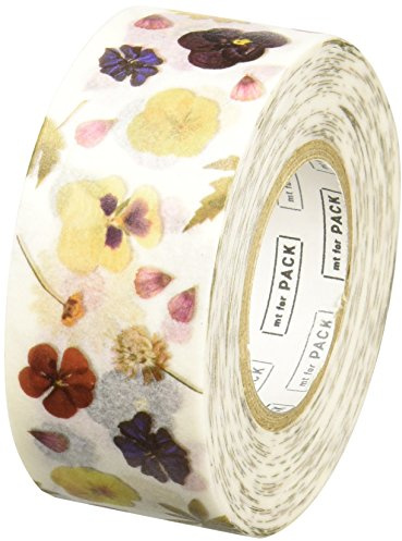 mt Pack Washi Paper Masking Tape: 1 in. x 17 yds. (Gepresste Blume)