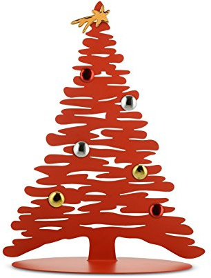 Alessi BM06 R Bark for Christmas Weihnachtsschmuck - Stahl, epoxidharzlackiert, rot mit Magneten aus Porzellan.