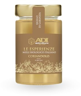 ADI BIO - Miele di Coriandolo Italiano Biologico 250g, Sapore Floreale e Agrumato, Perfetto per Carni Bianche e Piatti Speziati - Made in Italy