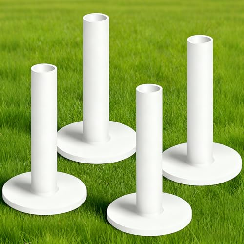 FINGER TEN Golf-Gummi-Tee-Driving Range, 5er-Pack, alle 5,1 cm für Innen- und Außenbereich, Übungsmatte, T-Adapter, weißes Tee-Halter-Set für Schlagmatten (Raw White 5 Pack All 1.5)