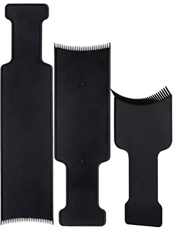 3pcs Barber Flat Top Paddle Board Pettine Evidenziazione Capelli Seting Pettine Set (Nero)