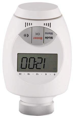 TETE THERMOSTAIQUE DE CHAUFFAGE CENTRAL PROGRAMMABLE PROGRAMMATION JOURNALIERE HEBDOMADAIRE POUR RADIATEUR EAU CHAUDE PROGRAMMATEUR ECRAN LCD