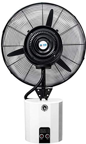 Fans Ventilatore da parete con nebulizzatore,Ventola ad alta potenza umidificatore di raffreddamento,3 velocità regolabile, con serbatoio dell'acqua da 12 litri