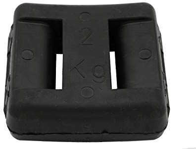 Fonderia Roma, Tauchergewichte, kunststoffbeschichtet, schwarz, 2 kg, 1 Stück