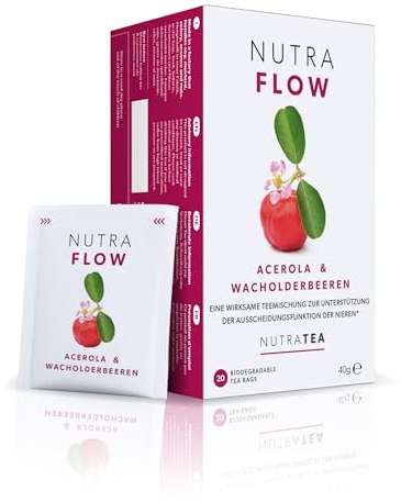 Nutra Tea NUTRAFLOW - UTI Tea & Urinary Infection Tea | Cystitis Teas, Eases Urinary Tract Discomfort. Includes Cranberry & Uva Ursi - 40 Individual Wrapped Bags - Herbal Infusion (2 Pack)