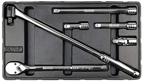 KAIFNT K502 Lot de 6 clés à cliquet et barre de disjoncteur 1/2