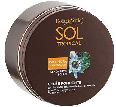 Bottega Verde - SOL Tropical, Gelée Fondente, 200 ml, con Olio di Noce brasiliana ed Estratto di Maracujà, Abbronzatura Dorata e Uniforme, Senza Filtri Solari, Prolunga l'Abbronzatura