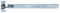 Alberts 318321 Ladenband | gerade, Abschluss abgerundet, verstellbar um 30 mm | galvanisch blau verzinkt | 460 x 40 mm