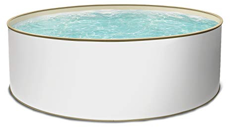 Paradies Pool® Aufstellpool Becken Set - Gartenpool mit Stahlwand in rund mit sandfarbener Folie inkl. hochwertigen Skimmer mit Einlaufdüse (300 x 120)