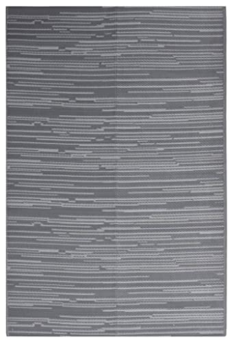 vidaXL Alfombra de Exterior Jardín Patio Terraza Balcón Salón Sala de Estar Piscina Decoración Adorno Alfombrilla Suelo PP Gris Antracita 140x200 cm