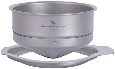 Boundless Voyage Titan kaffe nätfilter hälla över papperslöst långsamt droppfilter utomhus camping återanvändbar kaffedroppare Ti6003P