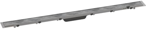 hansgrohe RainDrain Rock - set di canalina doccia piastrellabile e accorciabile, canale di drenaggio doccia 1000 mm, scarico a pavimento