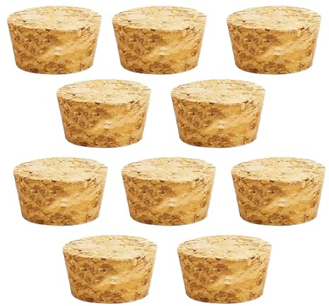 10 Stück konische Korkstopfen aus Holz, Weinkorken, wiederverwendbar, Dichtungsstopfen für Flaschenbar, DIY, Handwerk, Küchenzubehör (36 x 30 x 20 mm)