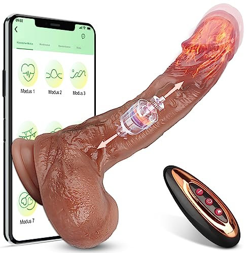 Dildo Vibrator Anal Sex Spielzeug - Penis Sexspielzeug für Paare & Männer Extrem Sex, Dildos Analvibratoren für Mann solo mit 9 Vibrations- und Teleskopmodi, Geschenk Vibratorstarb Frauen Klitoris