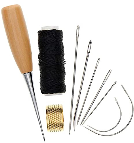 Ankexin 1 Set Sewing Needle Awl Craft Sewing Stitching Craft Accessories