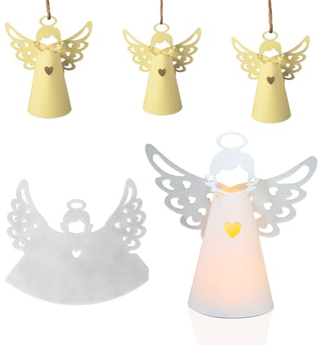 Fustelle Lanterne Natale, Fustelle Natalizie 3D Angeli, Stencil Cutting Dies per Creazione Scatole Scrapbooking Decorazione Natale Fai da Te (Angeli)