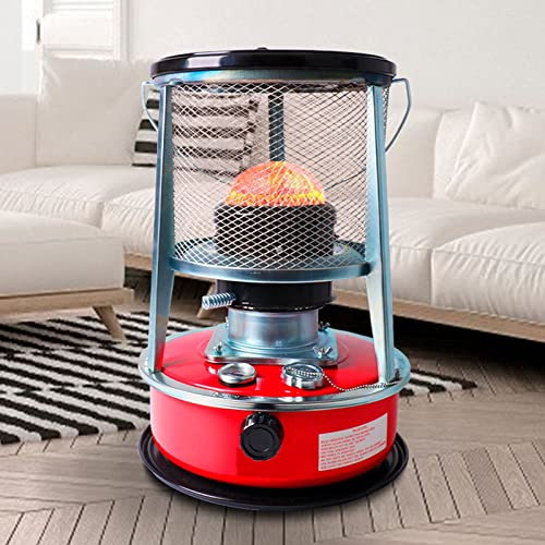 Kerosene Stove Indoor, Portable Kerosene Heater, Efficient Petroleum Stove, Paraffin Stove Burner Without Electricity, 4.6l6l, for Outdoor Camping Tent Hiking Deck Patio,4.6L-Red