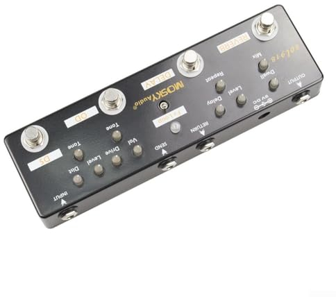 Dynamic Performance Tool MOSKY 5in1 Guitar Multi Effect Pedal with Distortion Delay Reverb Overdrive and Loop for versatile playing