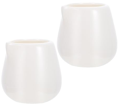 Ensemble De 2 Pichets En Porcelaine Et En Céramique Blanche Pour Pour Le Rangement