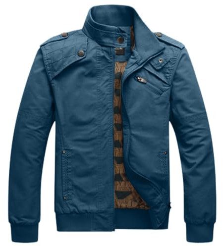 SRZYMJ Windjacke Herren Leicht Fahrrad Bomberjacke Winter Gefüttert Herren Pufferjacke Regenmantel Wasserdicht Fitness Shirt Bomberjacke Winter Gefüttert Blau Herren Strickjacke Sommer 3XL