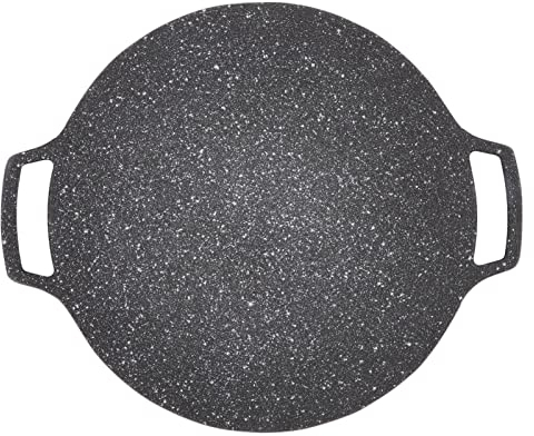 Piastra per Barbecue, Piastra per Barbecue Coreana in Lega di Alluminio Antiaderente per Grigliare Padella Teppanyaki per Casa, Fornello da Esterno (Tipo di gas 33cm)