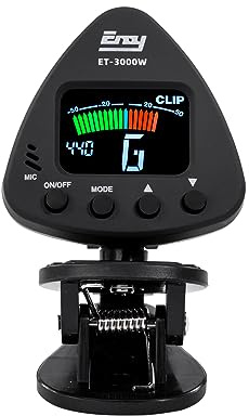 Funien Accordeur d'instruments à Vent ET 3000W prenant en Charge Les Modes d'accordage par Micro et par Pince pour Saxophone, Clarinette, Trompette, flûte