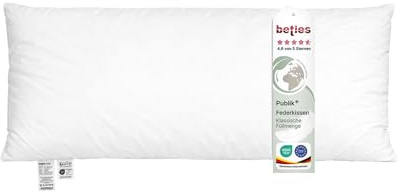 beties - Publik - Feder Füllkissen 30x70 cm – 530 g Enten- & Gänsefedern – Langformat Innenkissen Inlett – waschbares Baumwoll-Inlett – Sofakissen, Dekokissen & Rückenkissen