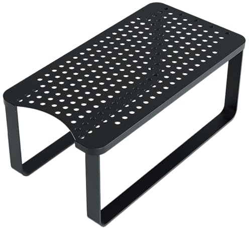 Water Filter Stand - Black Metal Stand for Water Dispenser - Multifunctional and Easy Install Metal Bracket for Water, Juice, Drink, Beverage Dispenser with Stopper
