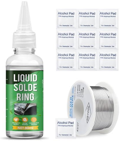 Flux Flussmittel, Lötfett Flussmittel mit 50 G Lötdraht, Flüssig No Clean Lötpaste Flussmittel für BGA, IC, CPU, PCB, SMD, Haushaltsgerätereparaturen, 80ML