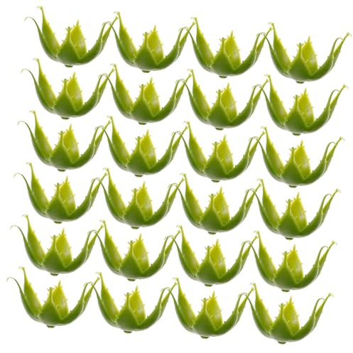 jojofuny Calices de Fleurs en Plastique Vert Base Réaliste Lot de 100 Solide pour Bricolage DIY pour Fleurs Artificielles